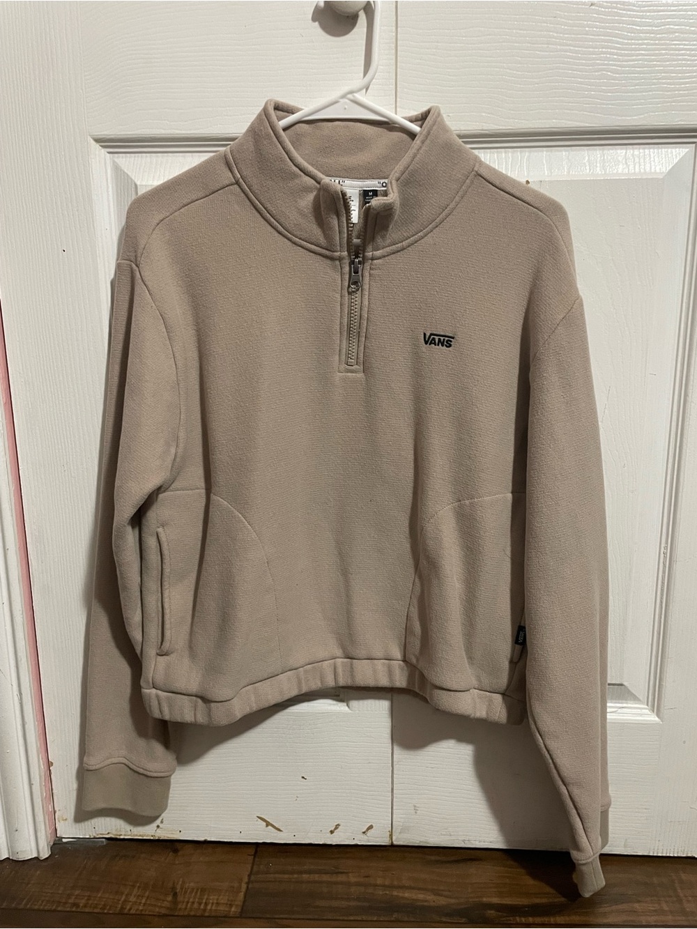 Vans Beige Quarter-Zip Fleece Pullover